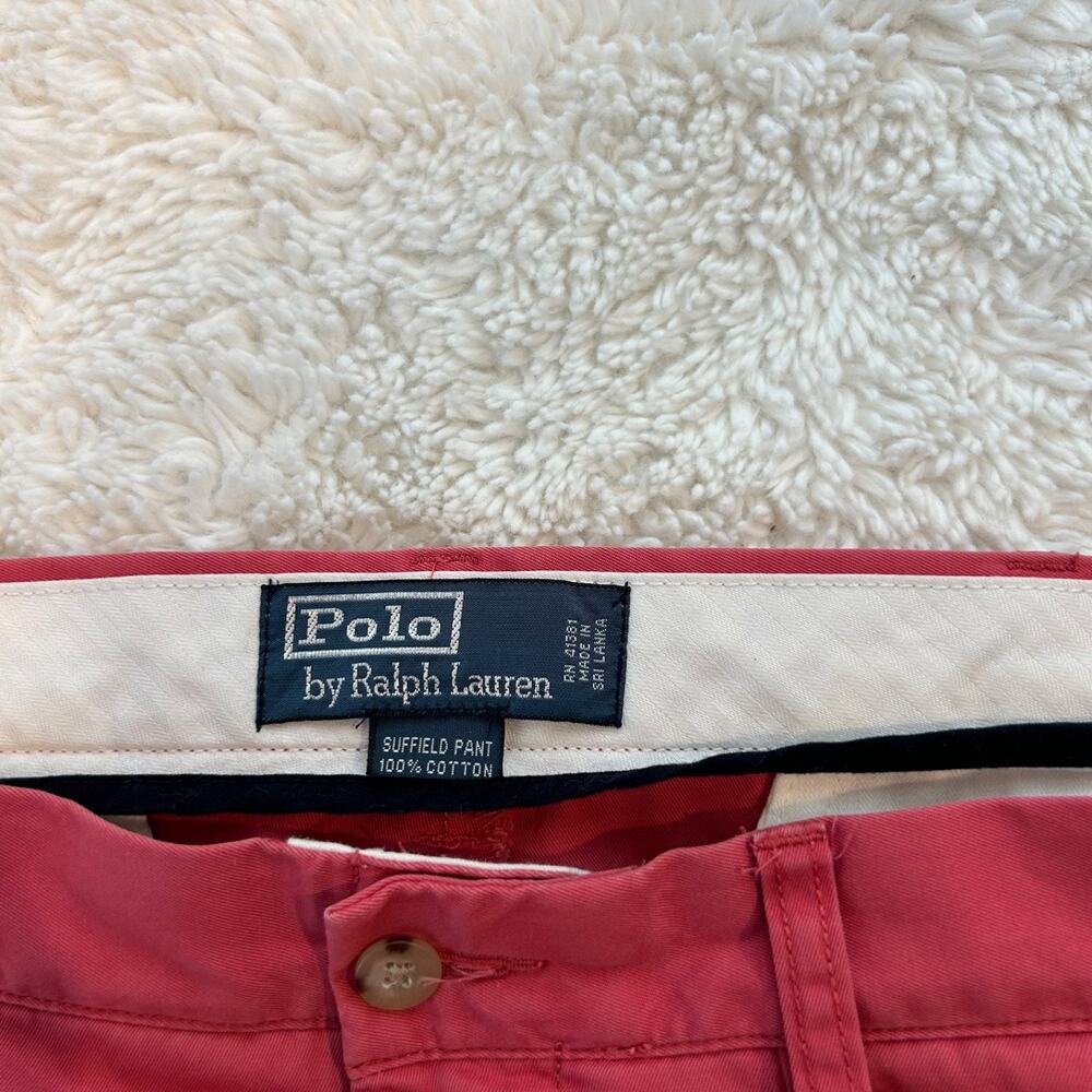 VTG Polo Ralph Lauren Mens 34x32 Suffield Chino Straight Fit Preppy Country Club - Picture 4 of 7